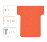 Fiche-T planning Nobo n°1.5 36mm rouge 100 pièces