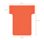 Fiche-T planning Nobo n°1.5 36mm rouge 100 pièces