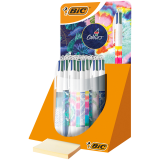 Balpen Bic 4 kleuren medium Botonical & Tie Dye