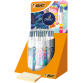 Balpen Bic 4 kleuren medium Botonical & Tie Dye