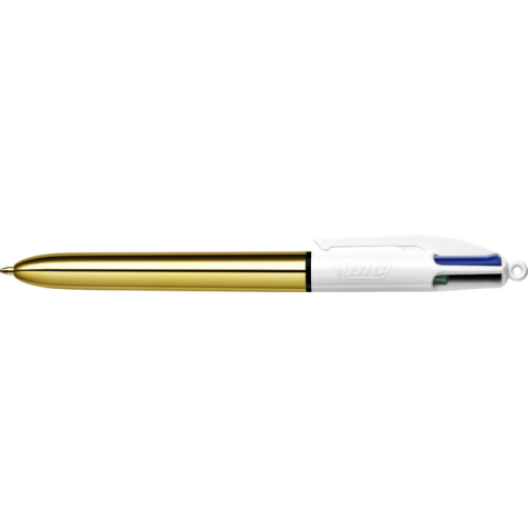 Balpen Bic 4kleuren shine medium goud