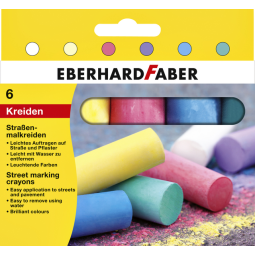 Stoepkrijt Eberhard Faber blister à 6 stuks assorti