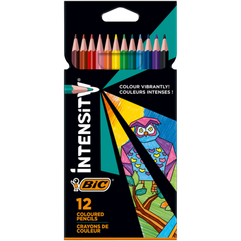 Kleurpotloden Bic Intensity assorti etui  à 12 stuks