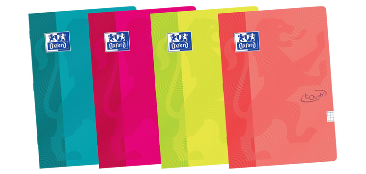 Schrift Oxford School Touch A5 lijn 72 pagina's 80gr assorti