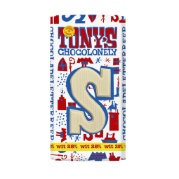 Chocolat Tony's Chocolonely blanc lettre S 180g