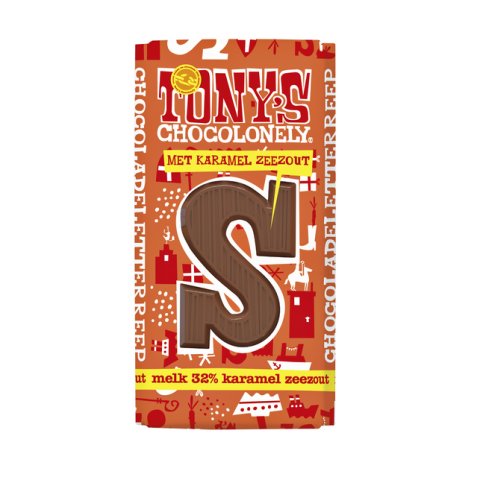 Chocolat Tony's Chocolonely lait caramel sel marin 80g