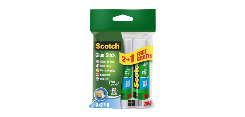 Lijmstift Scotch 21gr 2+1 gratis