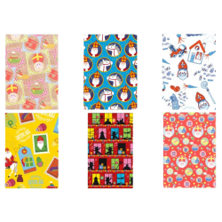 Inpakpapier sint 250x46,5cm assorti