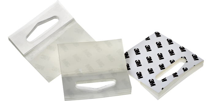 3M 1075 Transparent Hanging Tabs 50x50mm 500 Pieces