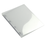 HF2 Ordner 4 Ringe A4-16mm transparent weiß