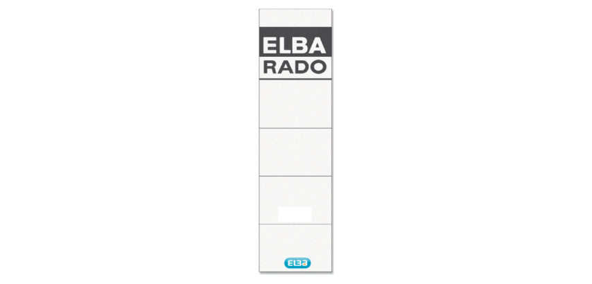 Etiquette dorsale Elba Rado Large 44x159mm à insérer blanc 10 pièces