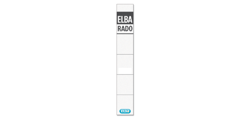 Elba Rado Spine Label Smal 24x159mm to Insert White 10 Pieces