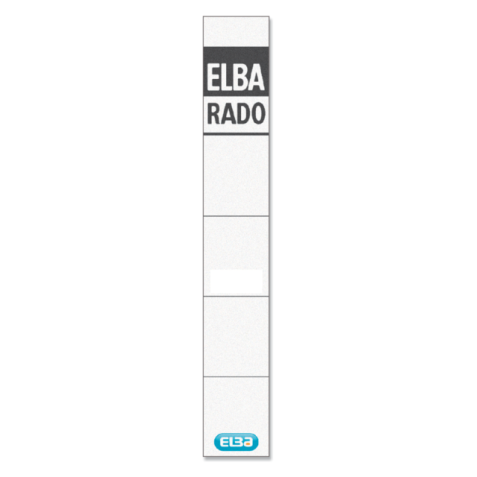 Etiquette dorsale Elba Rado Smal 24x159mm à insérer blanc 10 pièces