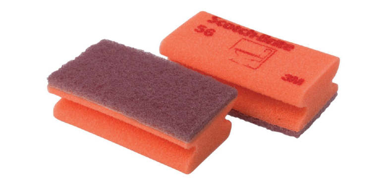 Eponge à récurer Scotch-Brite surface délicate 70x133mm rouge 10 pièces