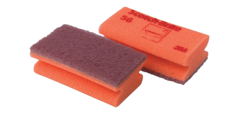 Scotch-Brite delicate surface scrubbing sponge 70x133mm red 10 pieces