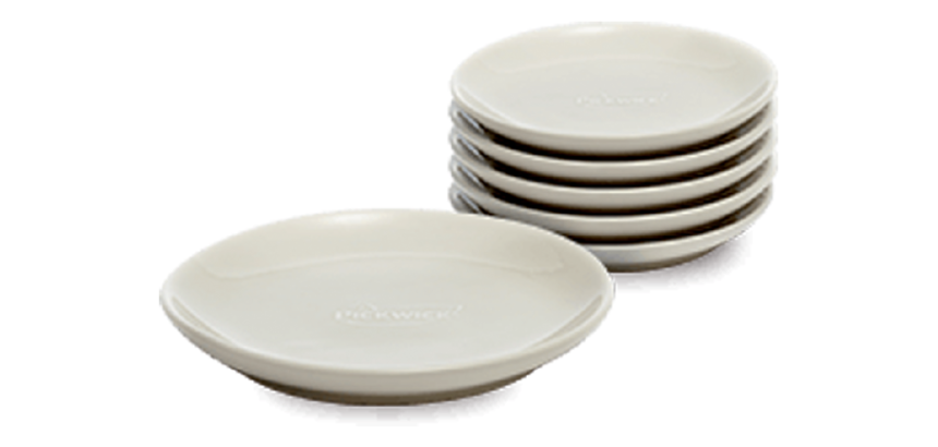 Couvercle thé Pickwick Douwe Egberts blanc 6 pièces