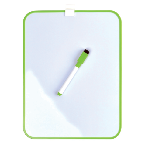 Whiteboard Desq 21.5x28cm + marker groen profiel