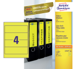 Avery Large 61x192mm Yellow Adhesive Spine Labels 100 Sheets