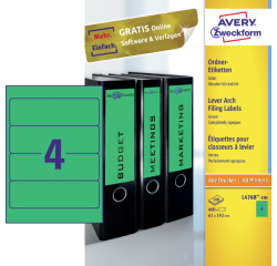 Etiquette pour dos de classeur