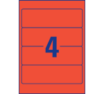 Etiquette dorsale Avery Large 61x192mm adhésive rouge