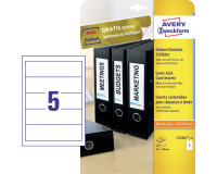 Rug-insteekkaart Avery Zweckform breed 54x190mm wit 25 vel