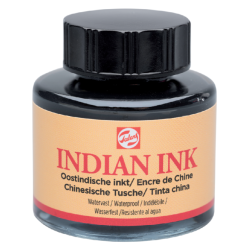 Oost-Indische inkt Talens zwart 30ml