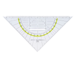 Geodriehoek Aristo 1555/2 225mm met greep transparant