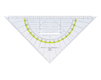 Geodriehoek Aristo 1555/2 225mm met greep transparant