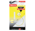 Geodriehoek Aristo 1555/2 225mm met greep transparant