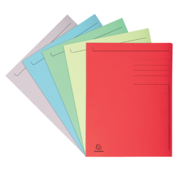 Aktenmappe mit Beschriftungsfeld und 3 Klappen, 280g, 24 ,5x35cm für Format Folio, Forever - Farben sortiert