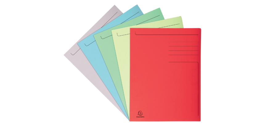 Aktenmappe mit Beschriftungsfeld und 3 Klappen, 280g, 24 ,5x35cm für Format Folio, Forever - Farben sortiert