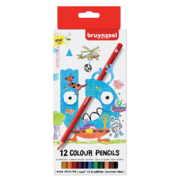 Crayon de couleur Bruynzeel Kids blister de 12 pièces assorti