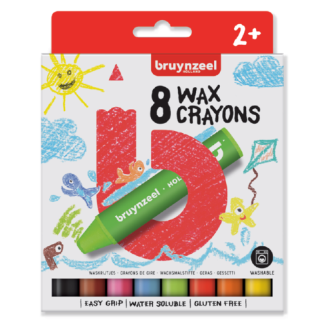 Crayon à la cire Bruynzeel Kids set de 8 pièces assorti