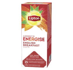 Thé Lipton Energise English Breakfast 25x 1,5g