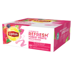 Black tea with forest fruits Lipton Refresh - Box of 100 sachets