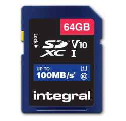 Geheugenkaart Integral SDXC V10 64GB