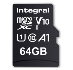 Integral - flash memory card - 64 GB - microSDXC UHS-I