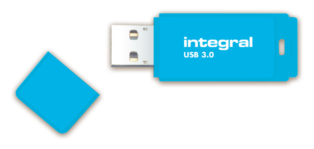 USB-stick 3.0 Integral 64GB neon blauw