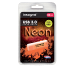 Integral clé USB Néon 64 Go Usb 3.2 (USB-A) Orange