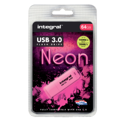 Integral clé USB Néon 64 Go Usb 3.2 (USB-C) Rose