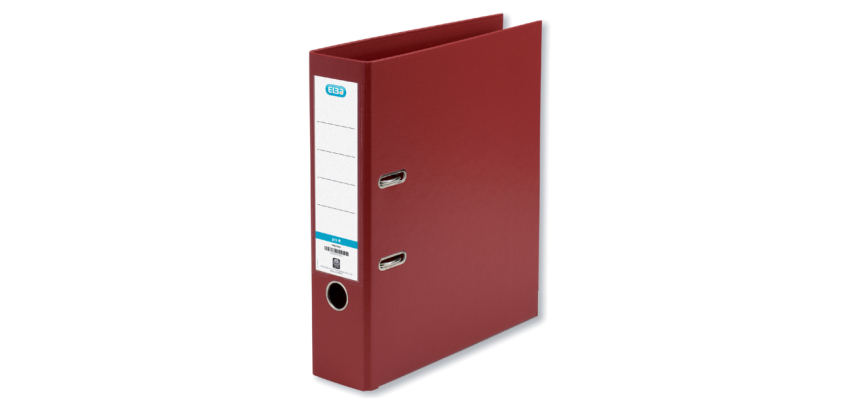 Classeur à levier Elba Smart Pro+ A4 80mm PP bordeaux