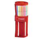Fineliner STABILO Pen 68/30 étui enroulé rouge de 30 pièces assorti