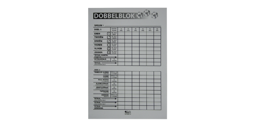 Dobbelblok Verhaak - 100 feuilles (néerlandais)