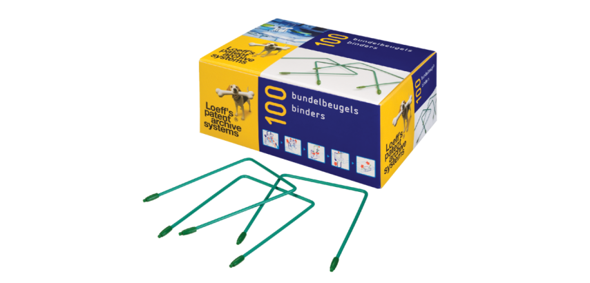 Loeff 1222 standard archiving prongs 100mm 100 pieces