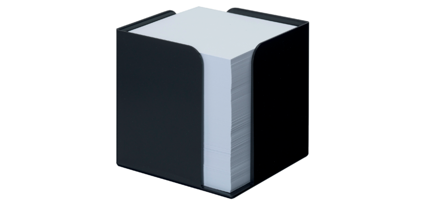 Cube mémos Djois Re-Solution recyclé 95x95x95mm + 850 feuilles noir
