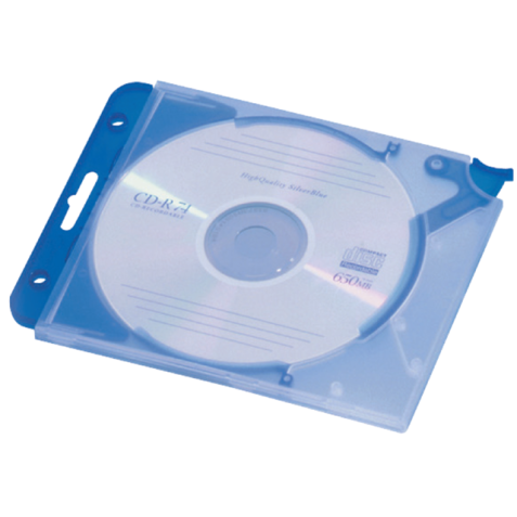 Cd opbergmap Quickflip compleet blauw 5stuks