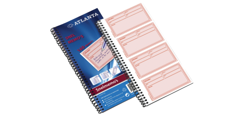 Quick Memo Pad Djois Atlanta 74x125mm 160x 2 white sheets