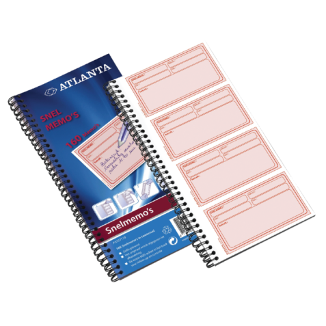 Livre mémos rapides Atlanta 74x125mm 160x2 feuilles