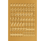 HERMA 4184 labels numbers 0-9 gold 12mm 66 pieces