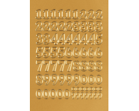 HERMA 4184 labels numbers 0-9 gold 12mm 66 pieces